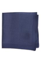 Men's Boss Dot Silk Pocket Square, Size - Blue