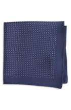 Men's Boss Dot Silk Pocket Square, Size - Blue