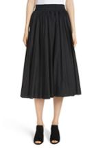 Women's Red Valentino Pleated Midi Skirt Us / 38 It - Black