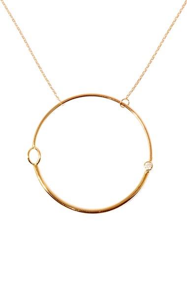Women's Sarah & Sebastian 'large Foam' Gold & Diamond Pendant Necklace
