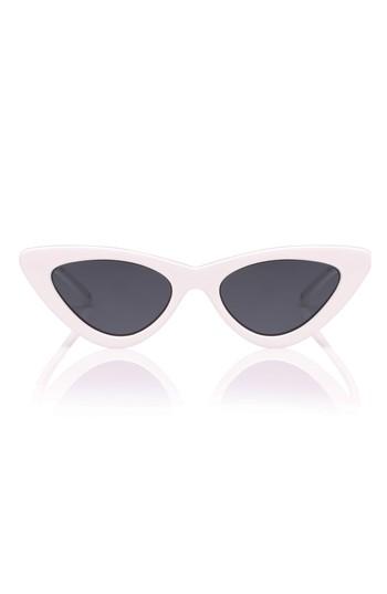 Women's Le Specs X Adam Selman Last Lolita 49mm Cat Eye Sunglasses - White