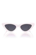 Women's Le Specs X Adam Selman Last Lolita 49mm Cat Eye Sunglasses - White