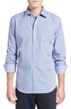 Men's Bugatchi Shaped Fit Dobby Check Sport Shirt