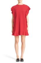 Women's Red Valentino Crepe Back Satin Ruffle Dress