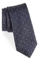 Men's Calibrate Reiter Dot Silk Blend Tie, Size - Grey