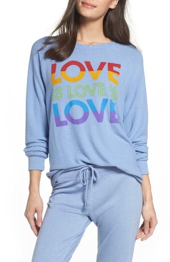 Women's Junk Food Love Sweatshirt - Blue
