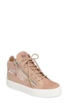 Women's Giuseppe Zanotti 'breck' Mid Top Sneaker .5 M - Pink