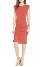 Women's Trouve Ruched Knit Dress - Red