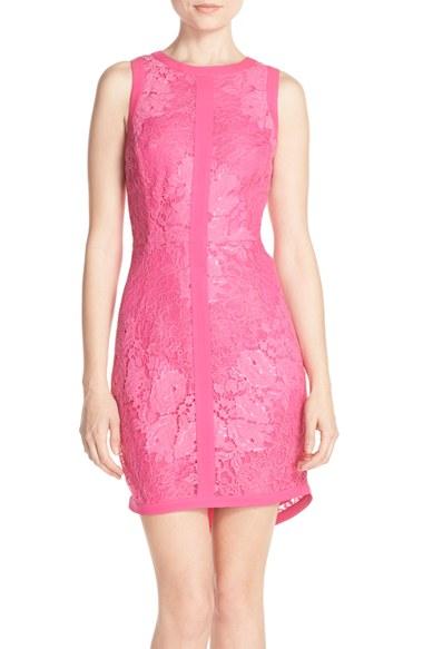 Women's Adelyn Rae Lace Sheath Dress - Pink