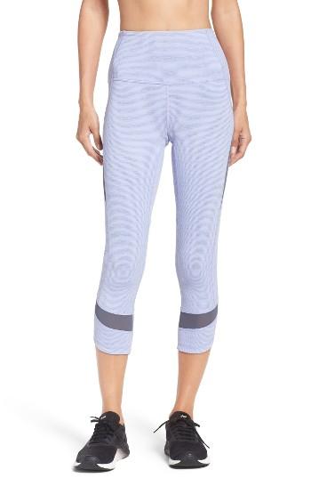 Women's Zella Stellar High Waist Crop Leggings, Size - Purple