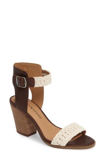 Women's Lucky Brand Oakes Ankle Strap Sandal .5 M - Beige
