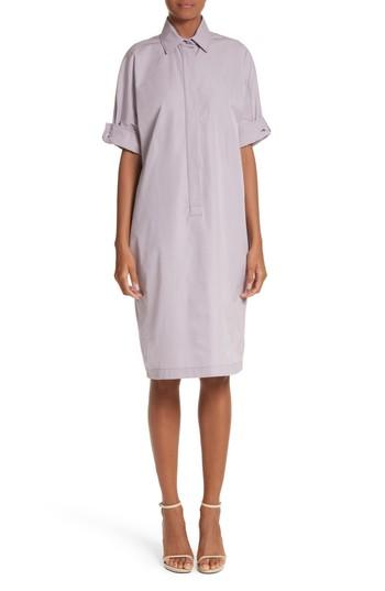 Women's Max Mara Baccano Cotton Shirtdress - Purple