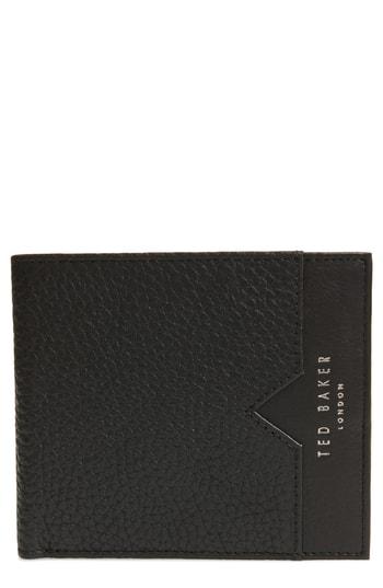 Men's Ted Baker London Looeze Leather Wallet - Black