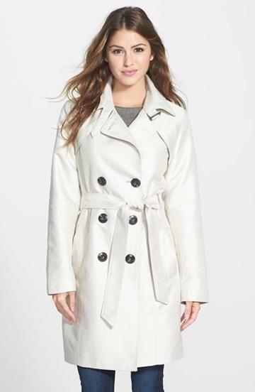 Ellen Tracy Double Breasted Trench