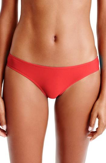 Women's J.crew Hipster Bikini Bottoms, Size - Red