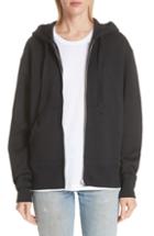 Women's Acne Studios Ferris Face Patch Zip Hoodie - Black