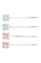 Cara 4-pack Flower Bobby Pins, Size - Pink