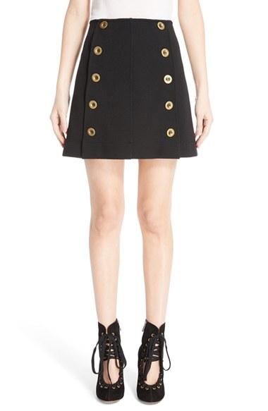 Women's Chloe Button Front Punto Milano Skirt