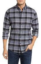 Men's Nordstrom Men's Shop Regular Fit Plaid Flannel Shirt - Blue