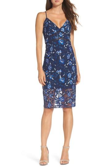 Women's Bardot Sapphire Lace Pencil Dress
