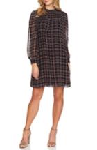 Women's Cece Sloan Plaid Shift Dress, Size - Black