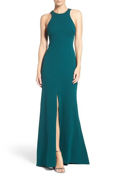 Women's Vera Wang Stretch Woven Mermaid Gown
