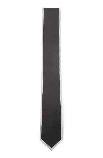 Men's Topman Contrast Edge Tie, Size - Black