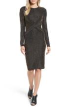 Women's Michael Michael Kors Twist Waist Metallic Dress - Grey