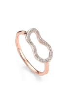 Women's Monica Vinader Riva Mini Pod Vermeil Diamond Ring