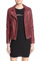 Women's Iro Leather Moto Jacket Us / 36 Fr - Red