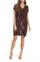 Women's Nic+zoe Sequin Cold Shoulder Shift Dress