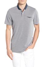 Men's Ted Baker London Beanz Slim Fit Pique Polo (l) - Blue