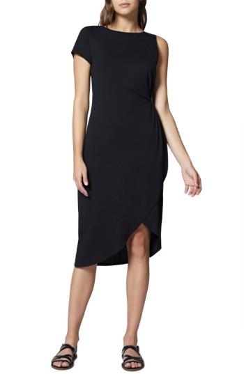 Women's Sanctuary Salma Asymmetrical Faux Wrap Dress, Size - Black