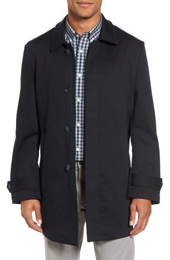 Men's Nordstrom Men's Shop Grayson Stretch Cotton Blend Car Coat R - Blue