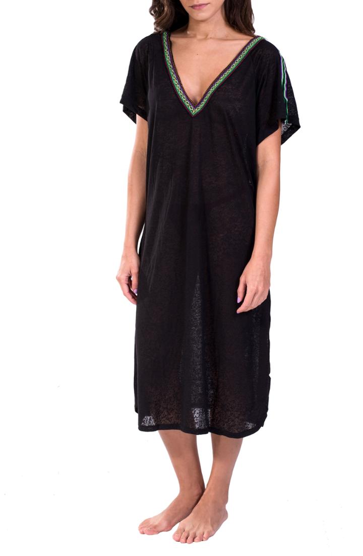 Women's Pitusa Cover-up Midi Dress, Size Standard - Black