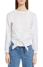 Women's Chloe Layered Tie Front Top - White