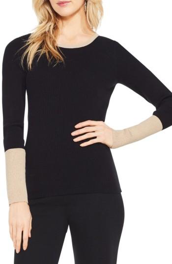 Women's Vince Camuto Colorblock Ribbed Sweater - Brown