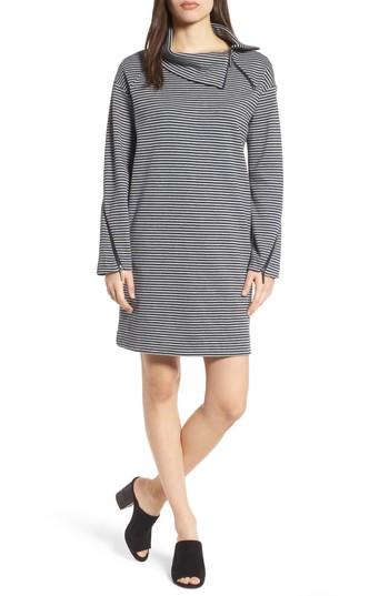 Women's Kenneth Cole New York Funnel Zip Neck Dress - Blue