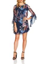 Women's Cece Ashley Bell Sleeve Shift Dress - Blue