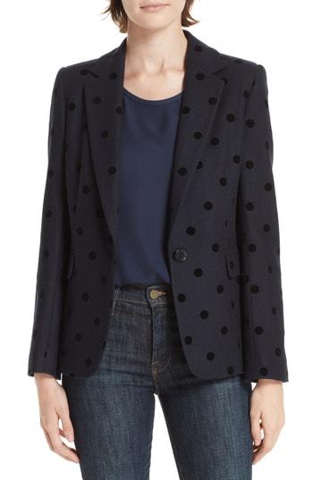 Women's Helene Berman Polka Dot Blazer - Blue