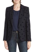 Women's Helene Berman Polka Dot Blazer - Blue