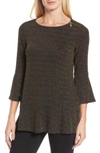 Women's Chaus Glitter Bell Sleeve Top