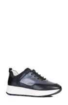 Women's Geox Gendry Embossed Wedge Sneaker Us / 35eu - Black