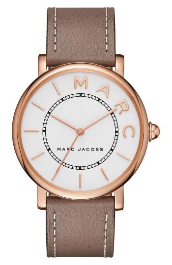 Women's Marc Jacobs Roxy Leather Strap Watch, 36mm