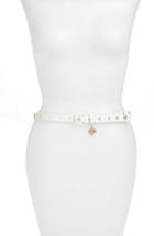 Women's Kate Spade New York Studded Leather Belt - Fresh White