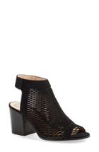 Women's Vince Camuto 'lavette' Perforated Peep Toe Bootie M - Black