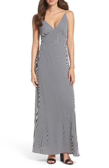 Women's Nsr Stripe Stretch Maxi Dress - Blue