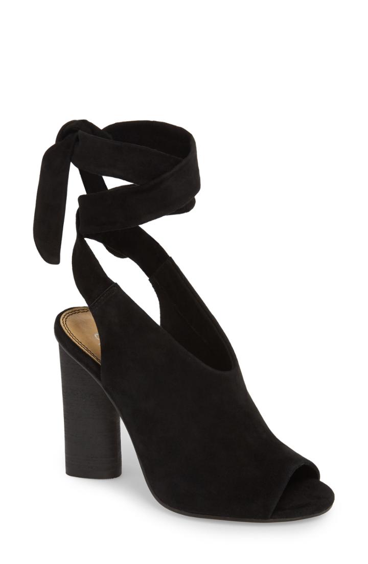 Women's Splendid Navarro Ankle Wrap Sandal .5 M - Black