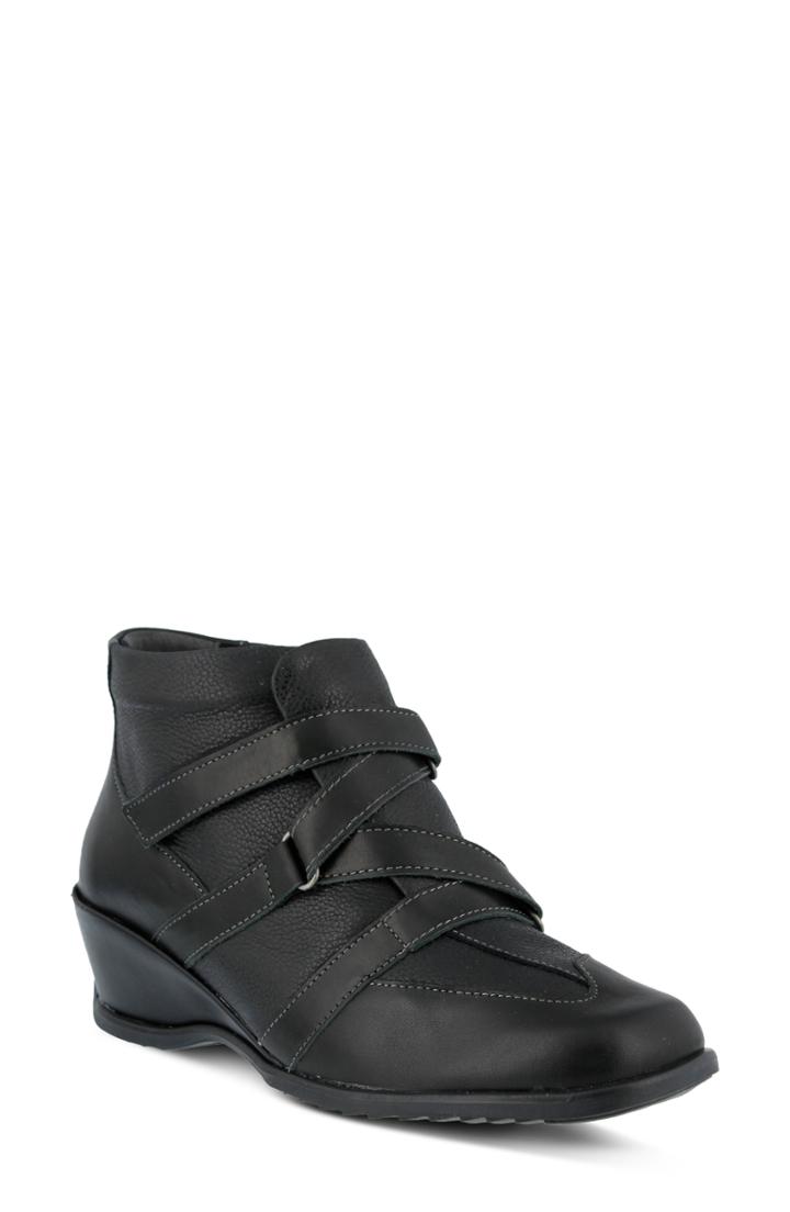 Women's Spring Step Allegra Wedge Bootie .5-8us / 38eu - Black