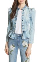 Women's Rebecca Taylor Denim Peplum Jacket - Blue